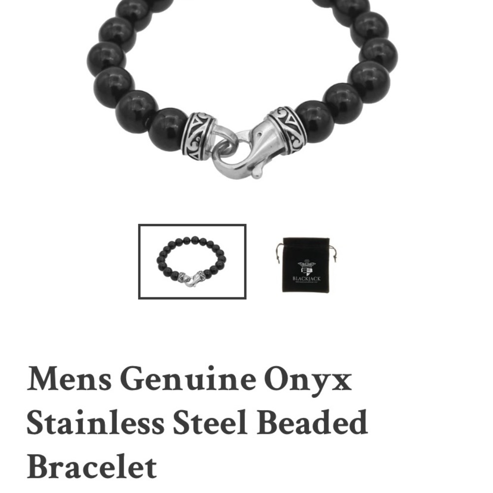 Men’s blackjack onyx bracelet